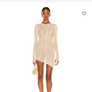 SAMI MIRO VINTAGE Nude Asymmetrical Dress